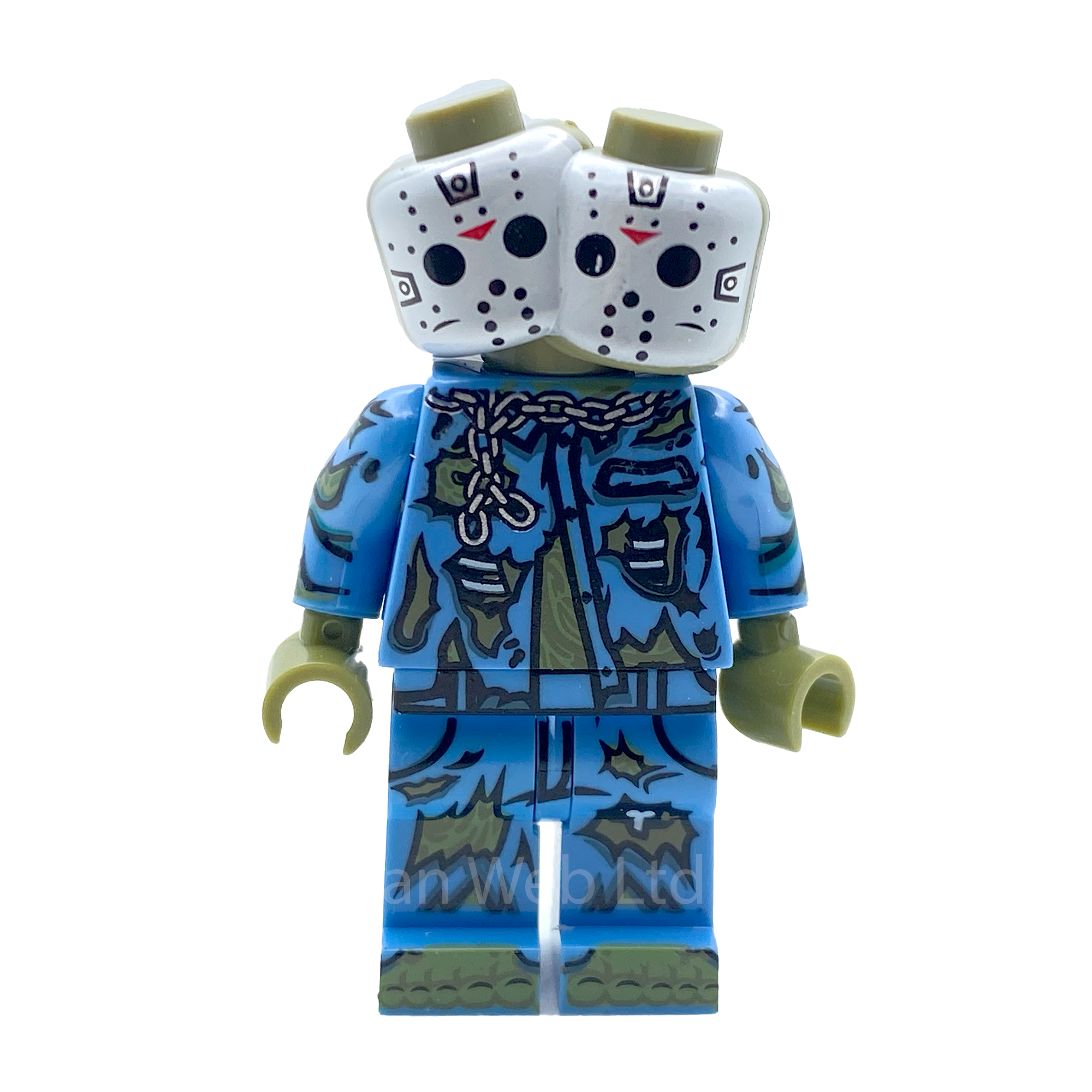 Two Headed Jason Voorhees Custom Brick Figure
