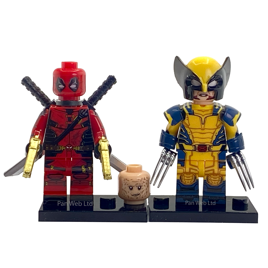 Deadpool & Wolverine Ultimate Comic Duo Custom Brick Figures