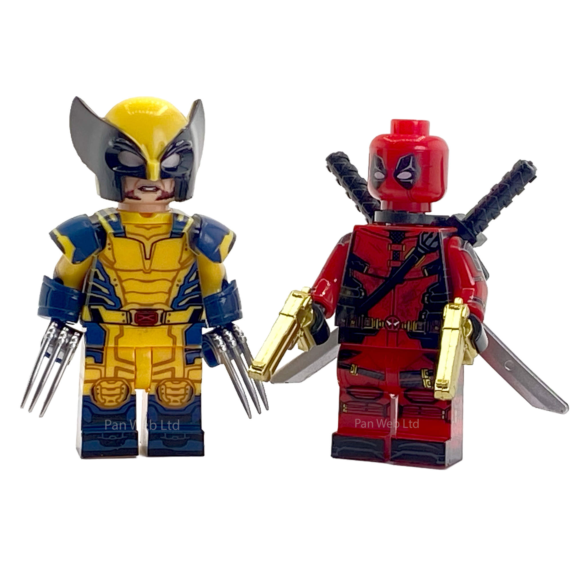 Deadpool & Wolverine Ultimate Comic Duo Custom Brick Figures