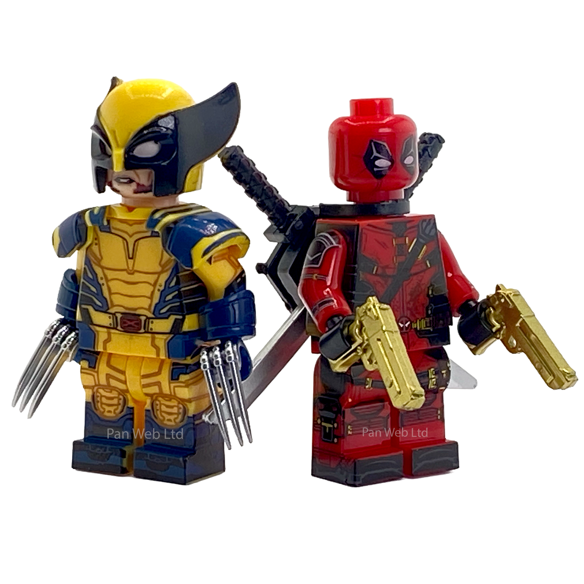 Deadpool & Wolverine Ultimate Comic Duo Custom Brick Figures