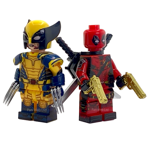 Deadpool & Wolverine Ultimate Comic Duo Custom Brick Figures