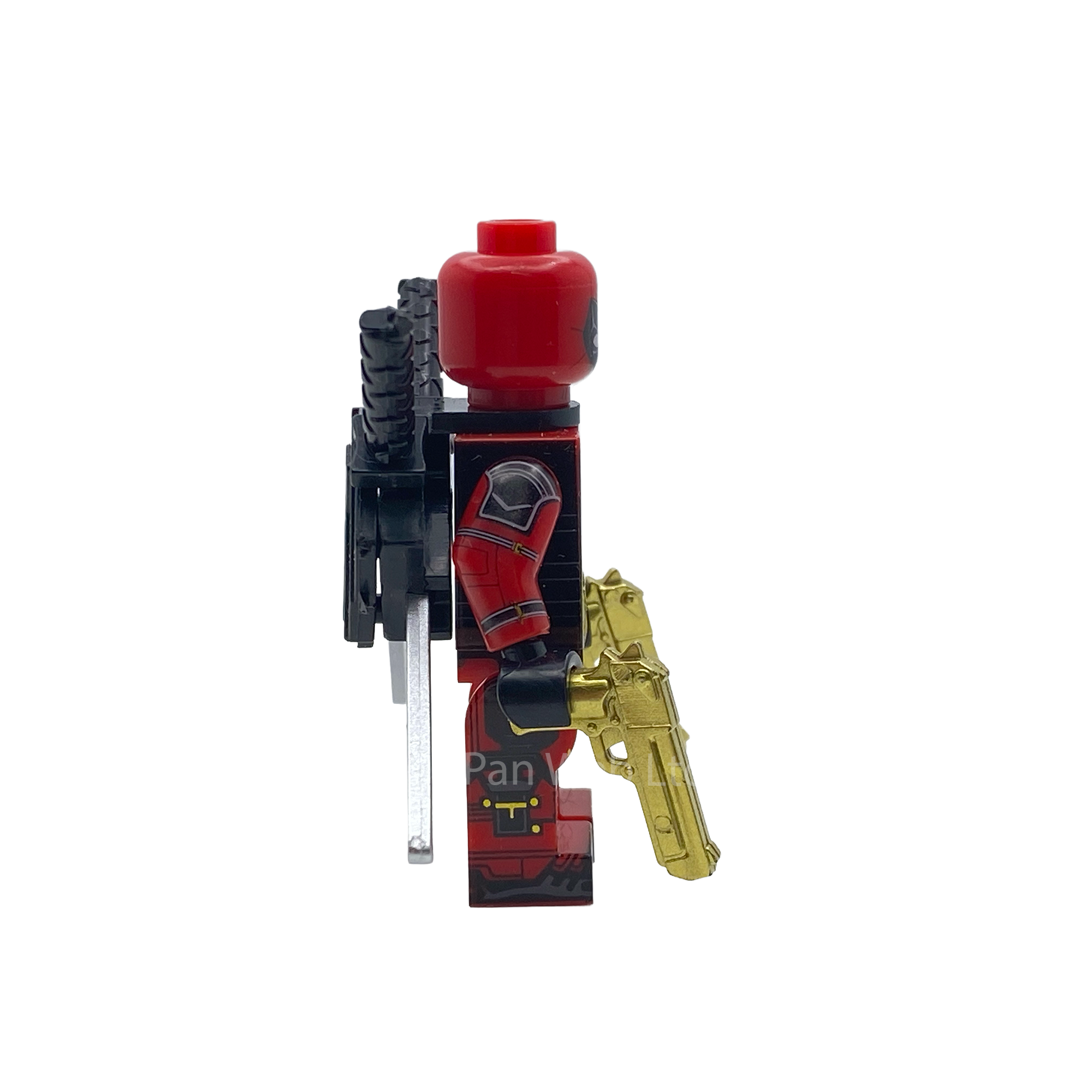 Deadpool Gold Guns Custom brick Figure