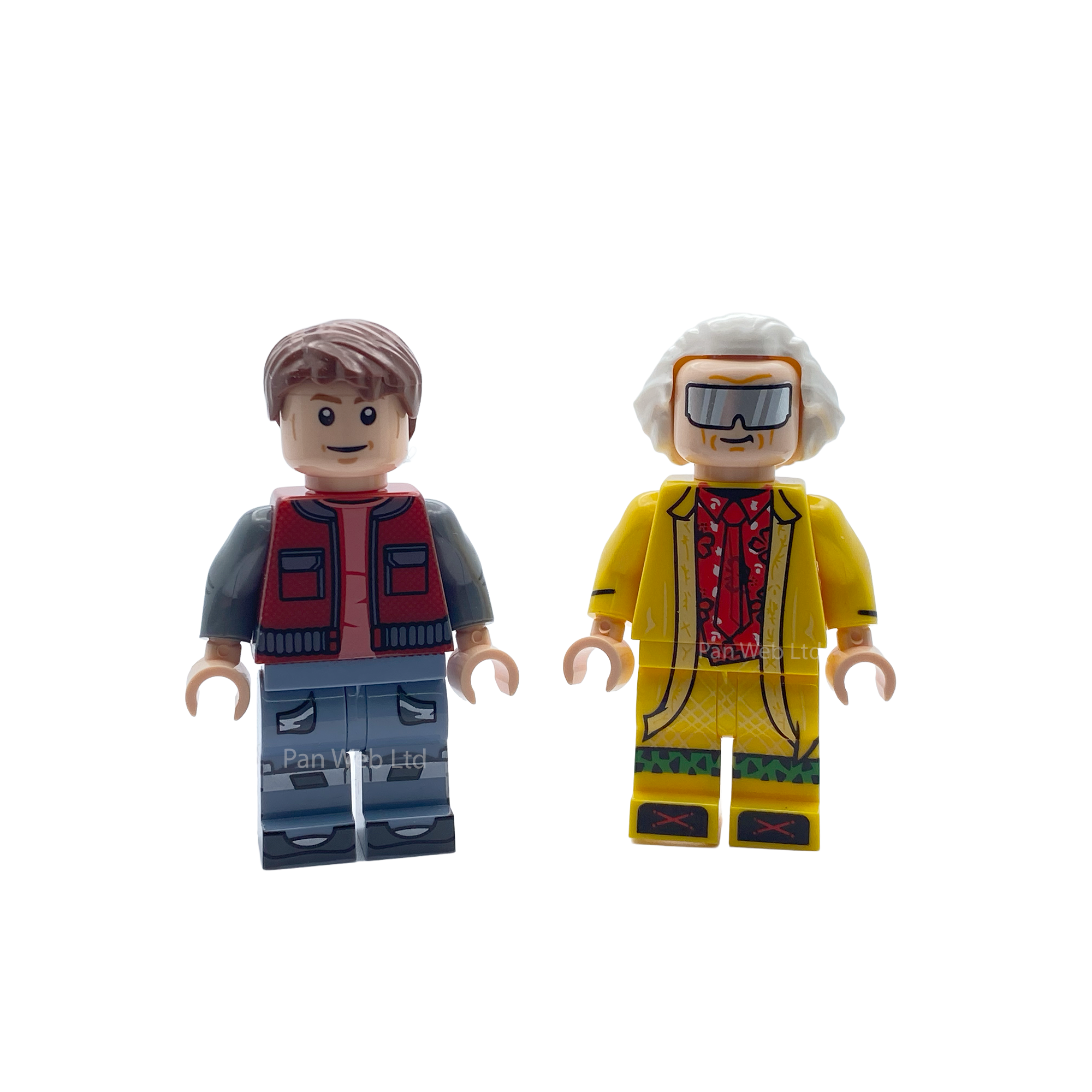 Doc & Marty Back to the Future Inspired Custom Brick Figures