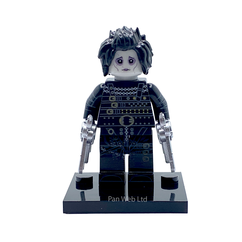 Edward Scissorhands Classic Black Suit Custom Brick Figure