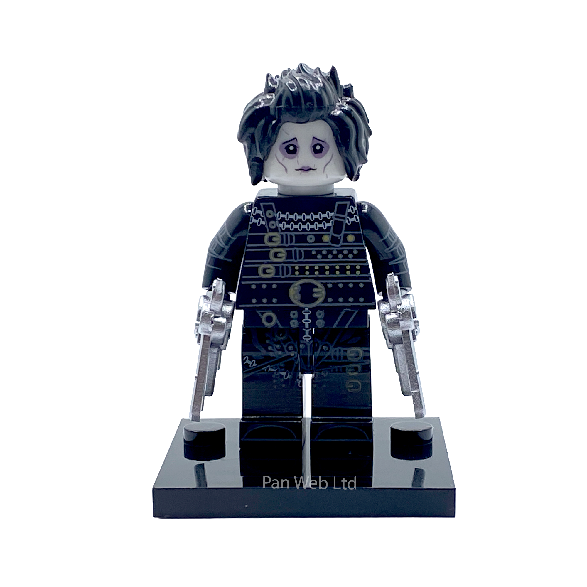 Edward Scissorhands Classic Black Suit Custom Brick Figure