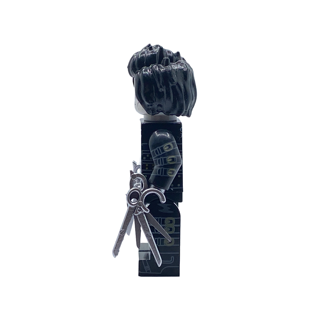 Edward Scissorhands Classic Black Suit Custom Brick Figure