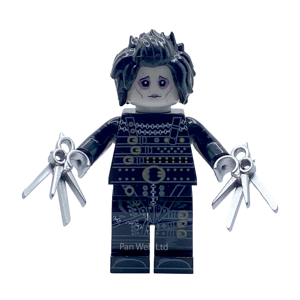 Edward Scissorhands Classic Black Suit Custom Brick Figure