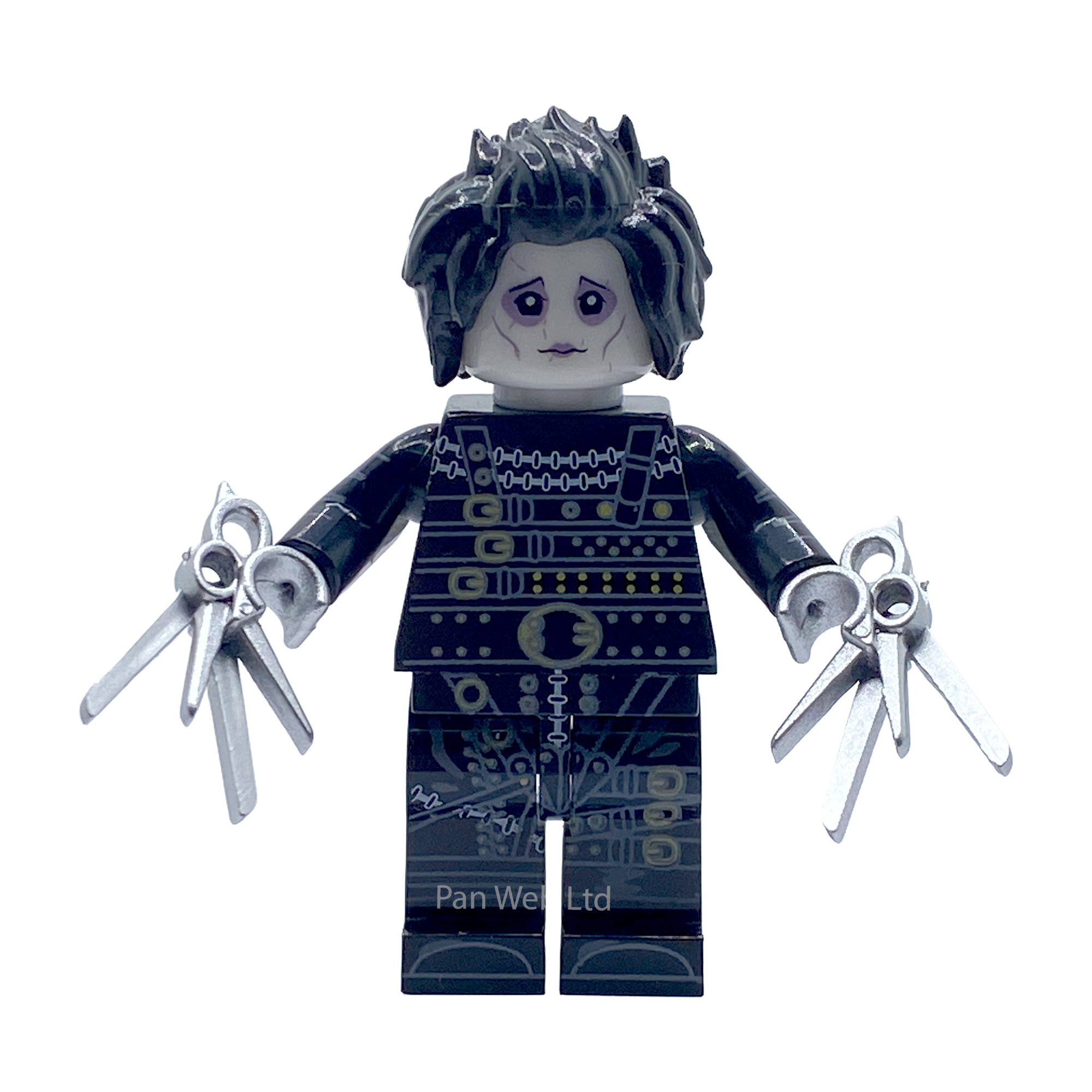 Edward Scissorhands Classic Black Suit Custom Brick Figure