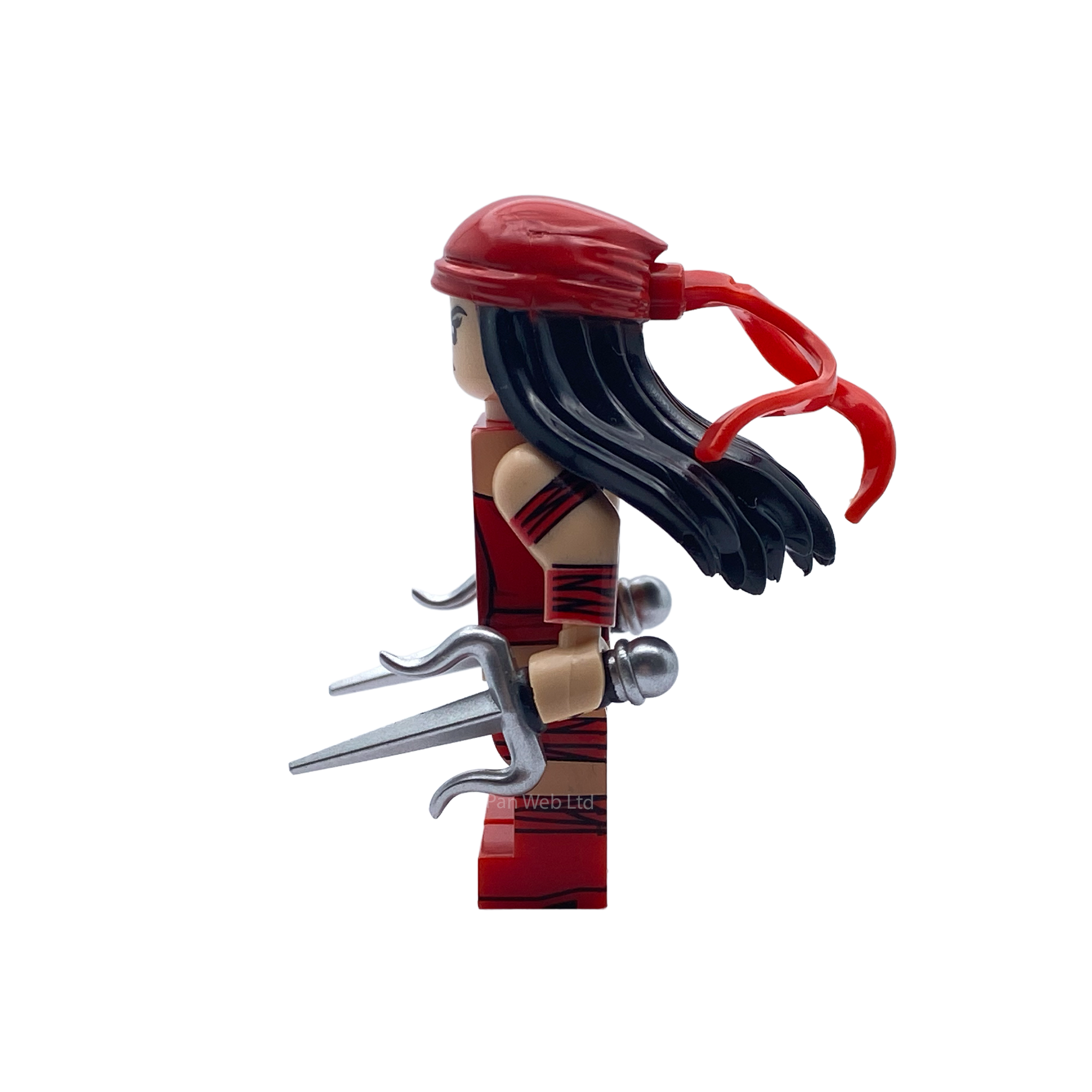 Elektra Classic Red Marvel Inspired Custom Brick Figure