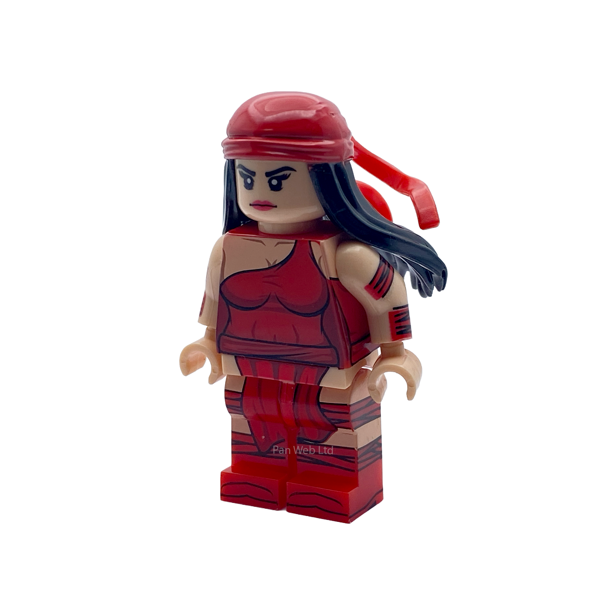 Elektra Classic Red Marvel Inspired Custom Brick Figure