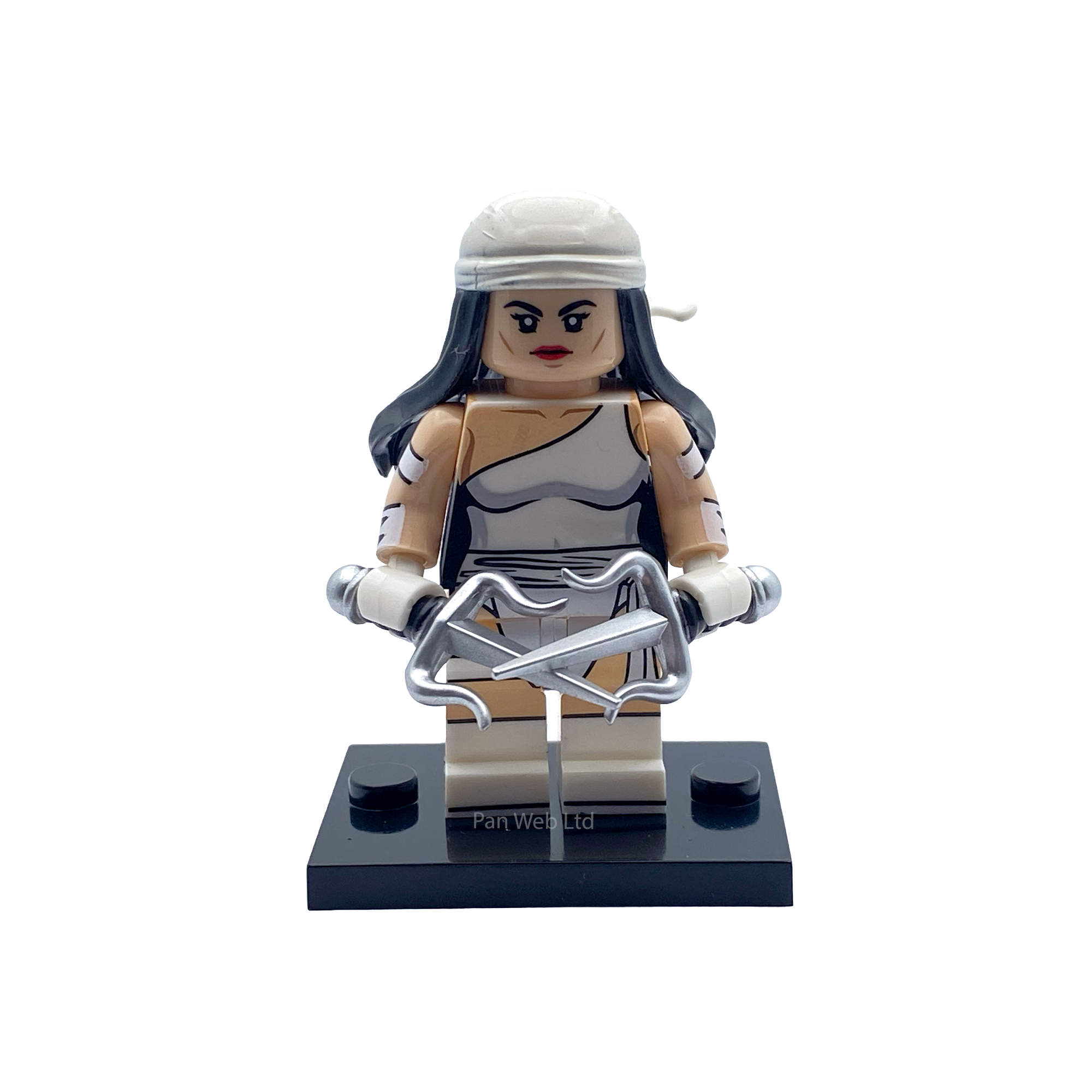 Elektra White Marvel Inspired Custom Brick Figure