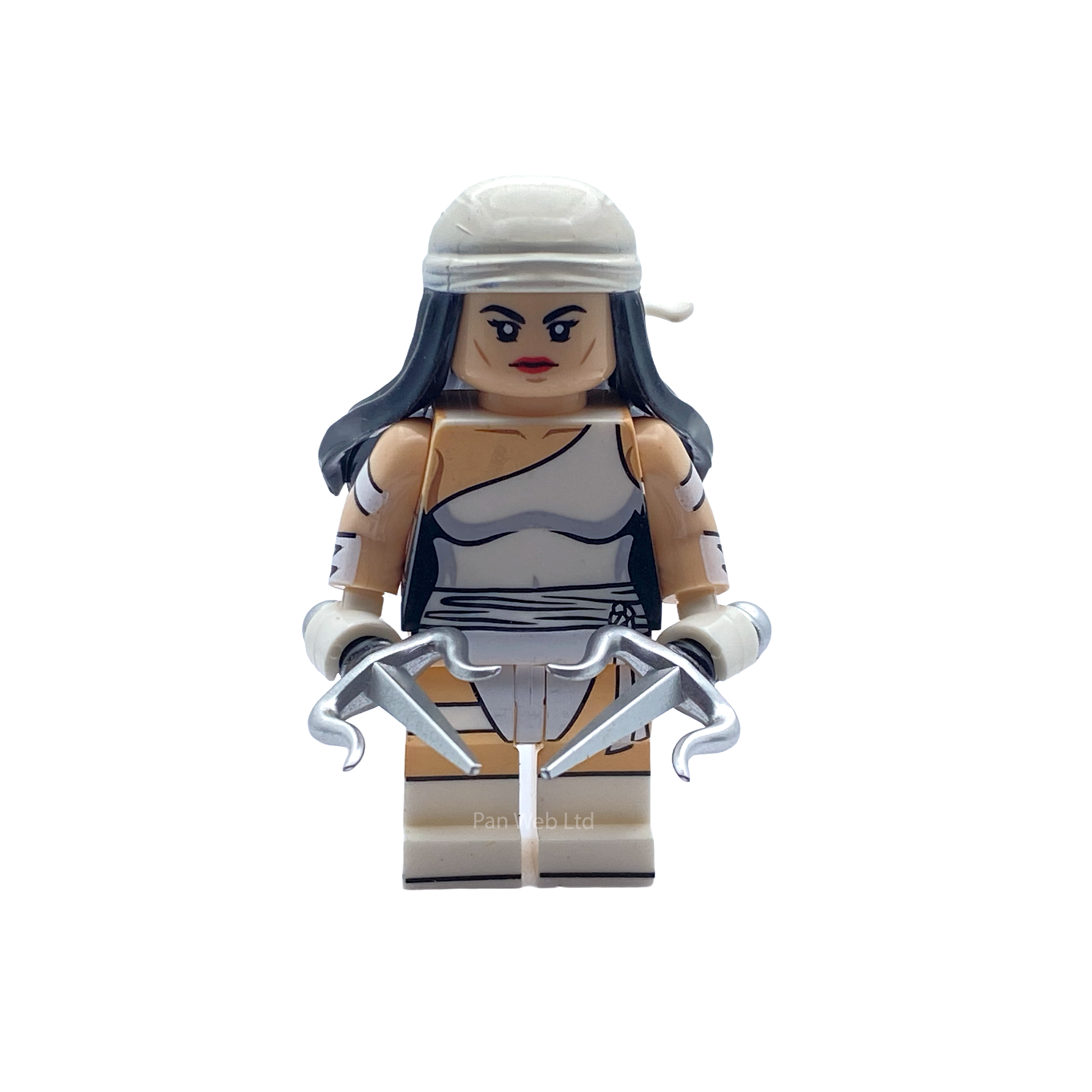 Elektra White Marvel Inspired Custom Brick Figure