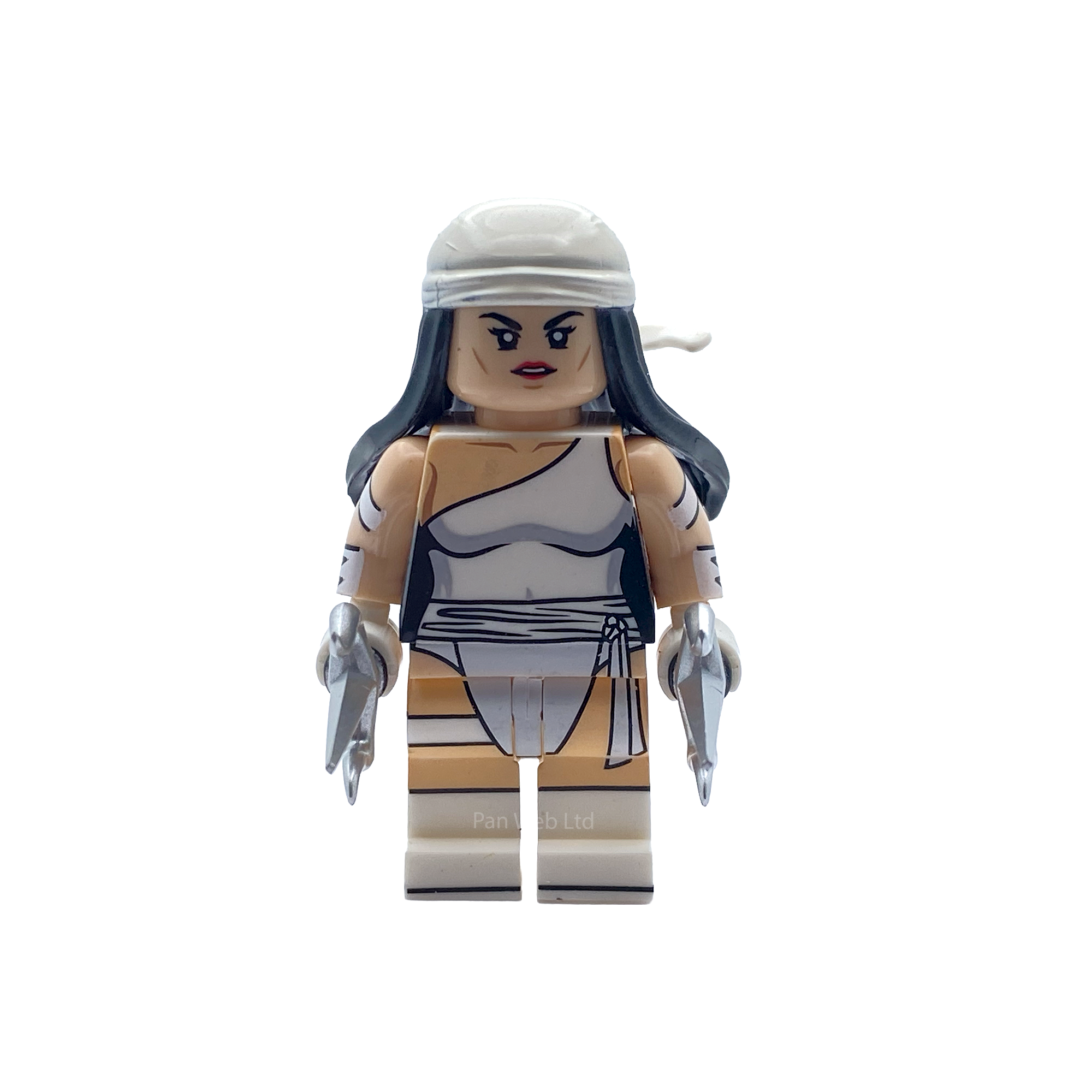 Elektra White Marvel Inspired Custom Brick Figure