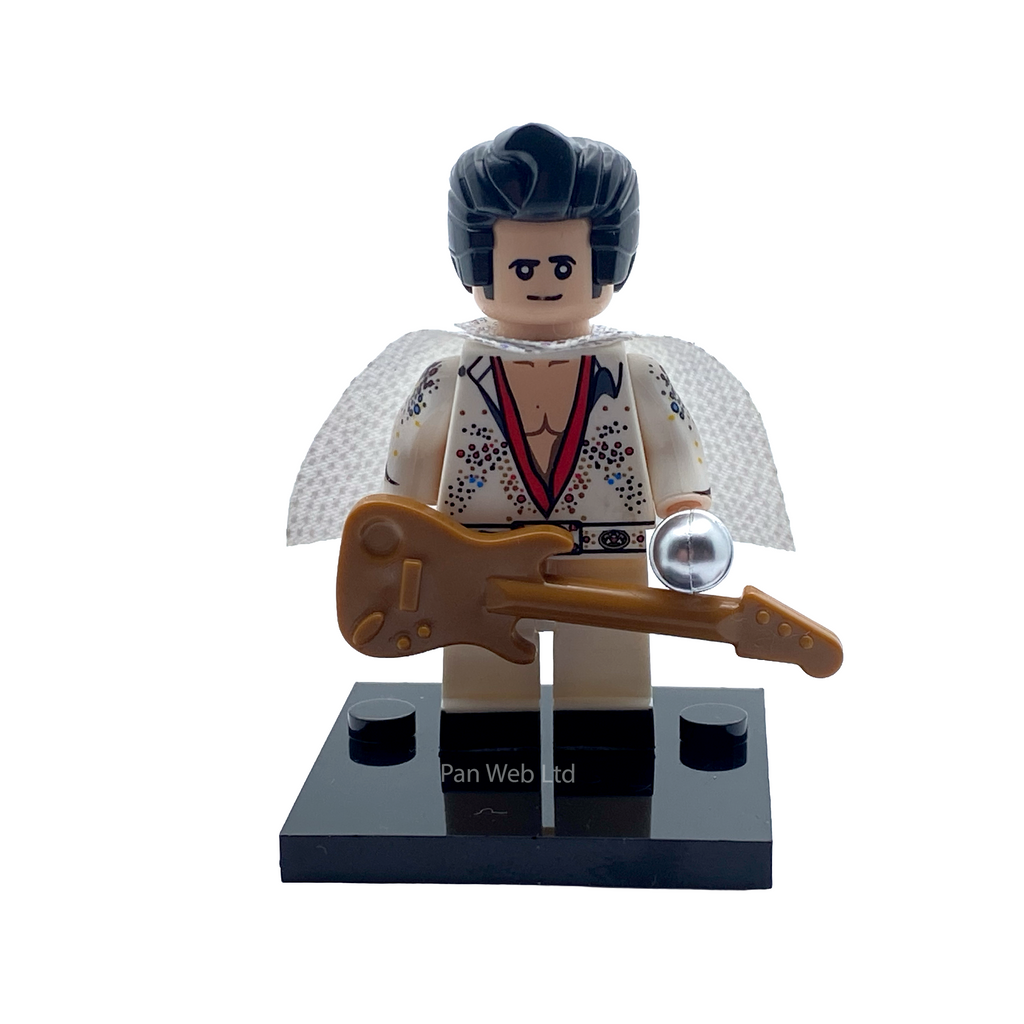 Elvis King Of Rock & Roll Inspired Custom Brick Figure