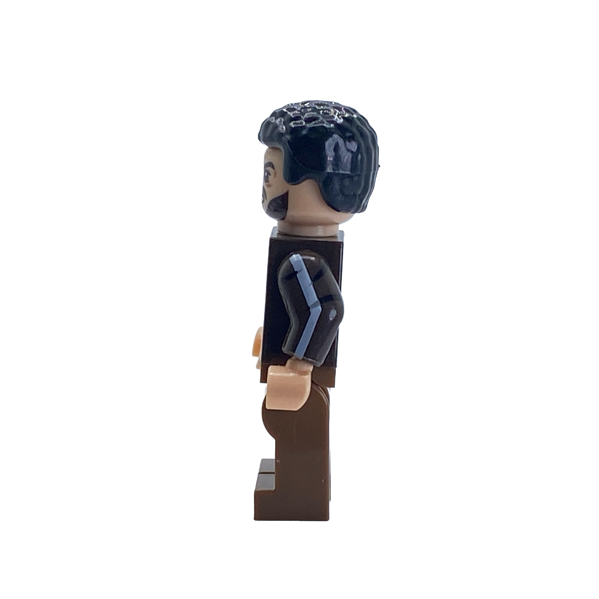 Side view of Frenchie custom minifigure