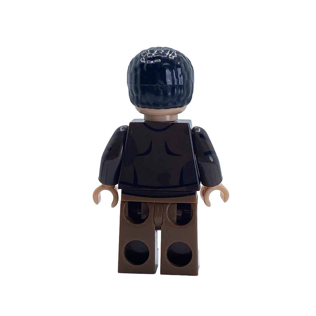 Rear view of Frenchie custom minifigure showing back detail