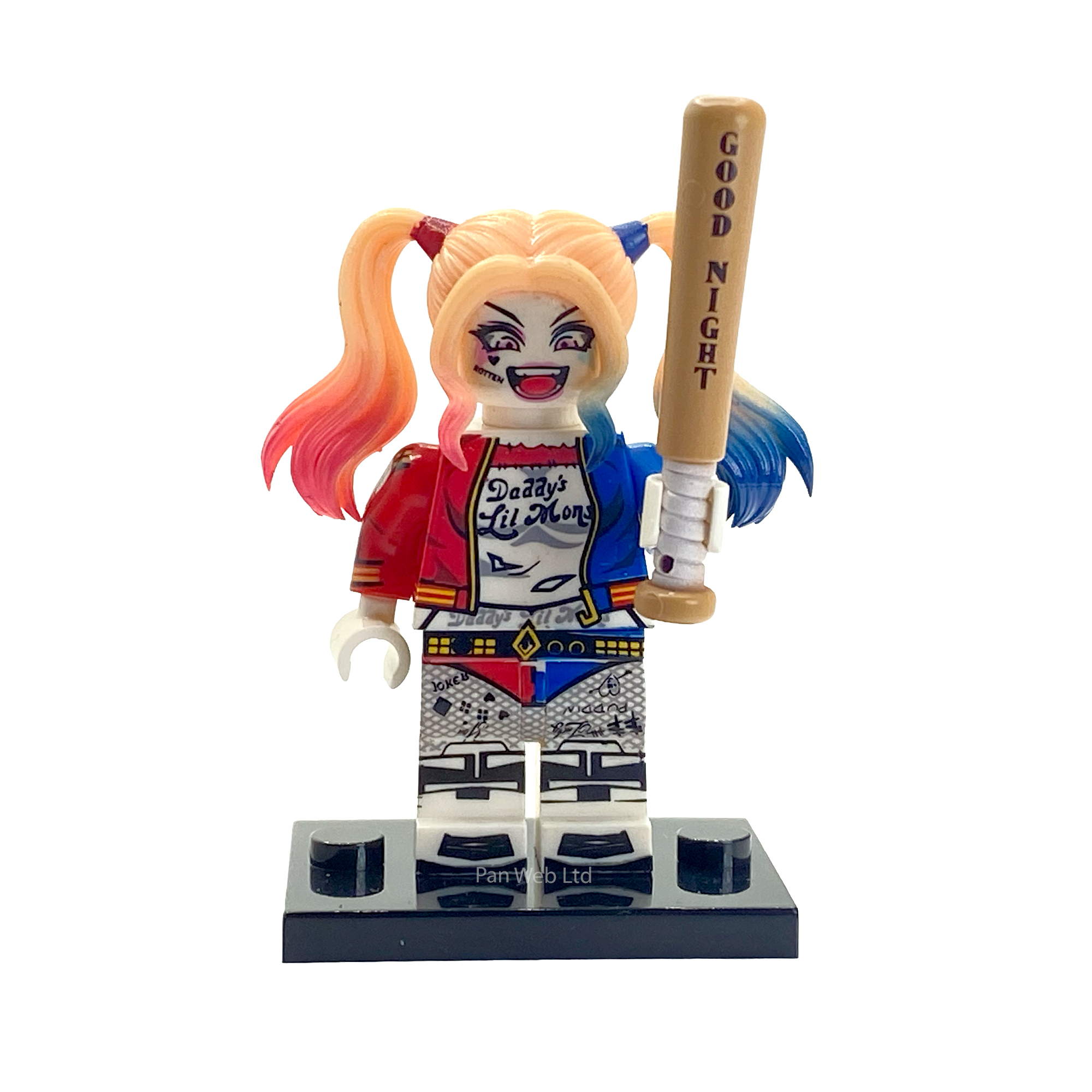 Harley Quinn Custom Brick Figure