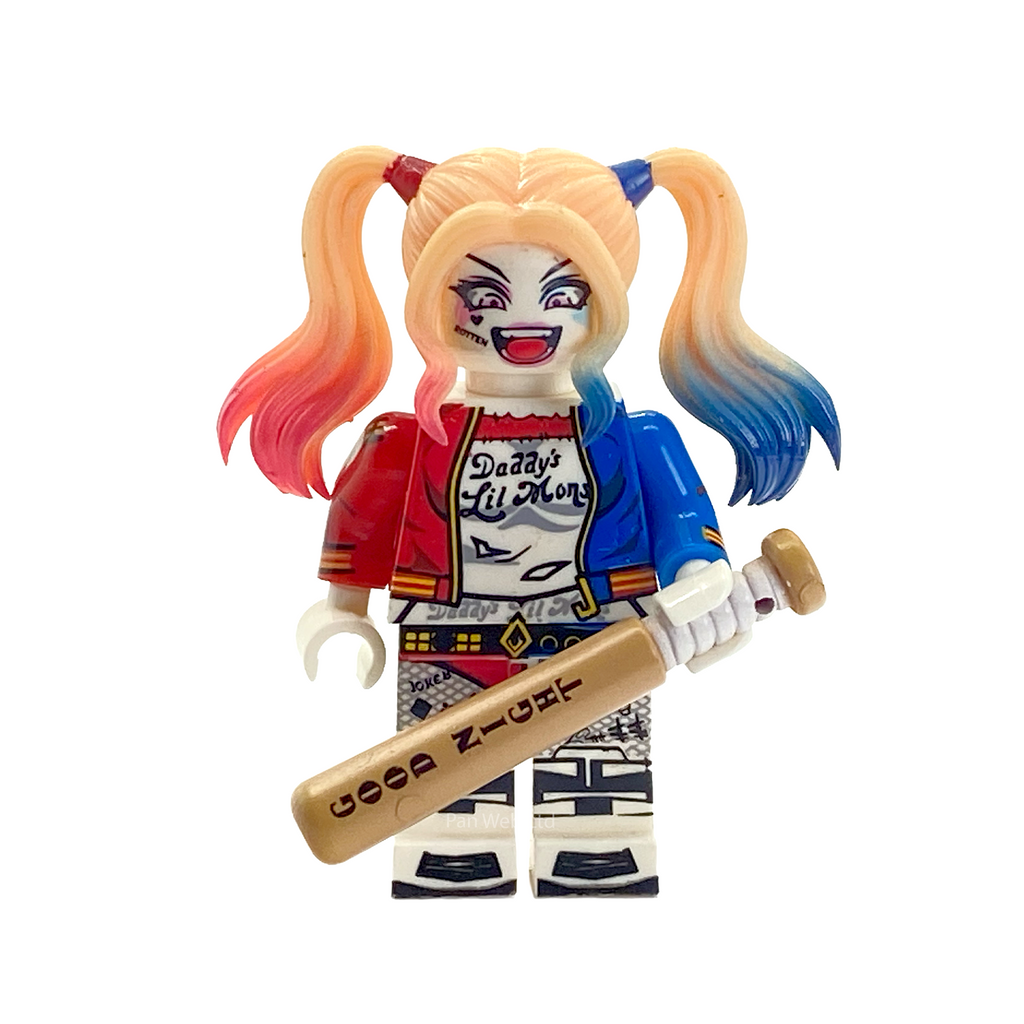 Harley Quinn Custom Brick Figure