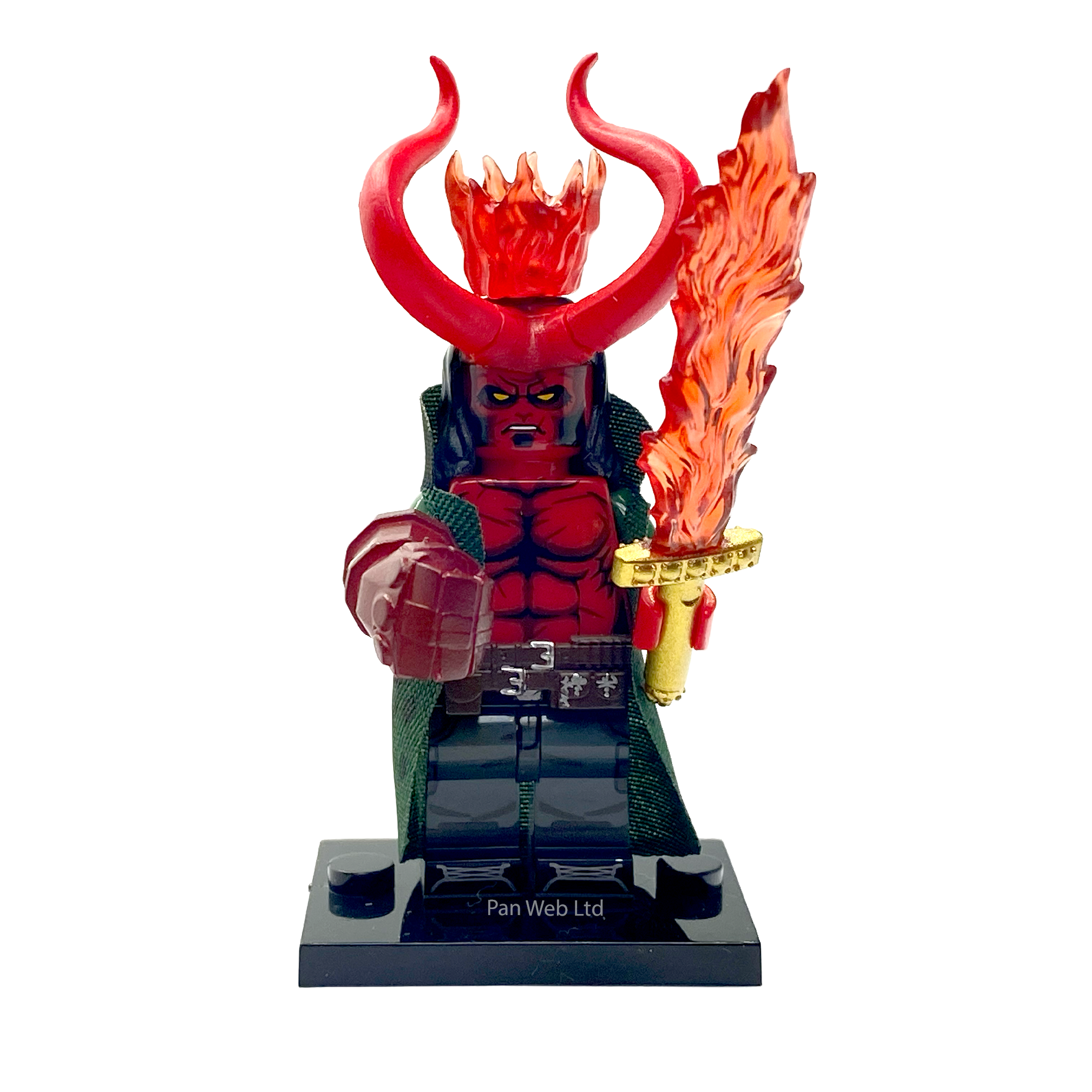 Hellboy with Horns Custom Brick Figure