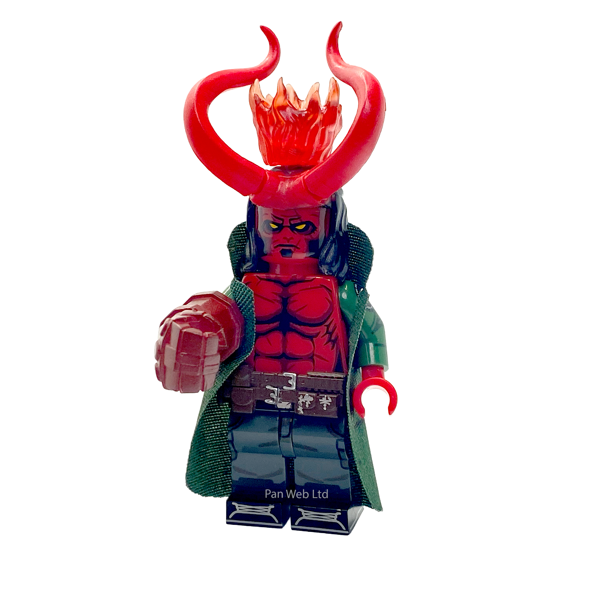 Hellboy with Horns Custom Brick Figure