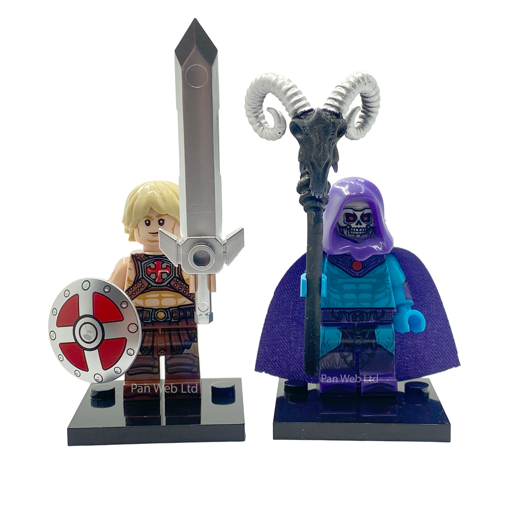 He-Man & Skeletor Classic 80's TV Custom Brick Figures