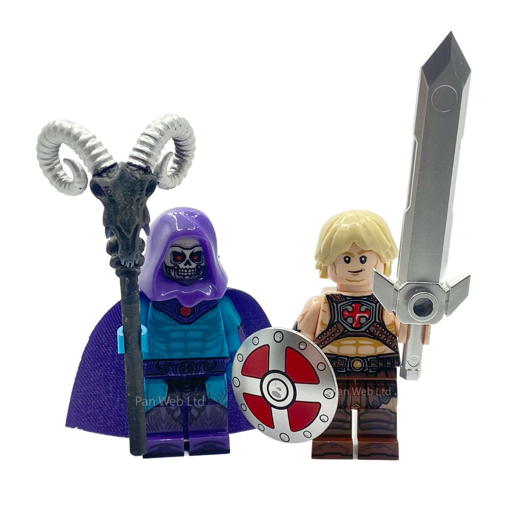 He-Man & Skeletor Classic 80's TV Custom Brick Figures