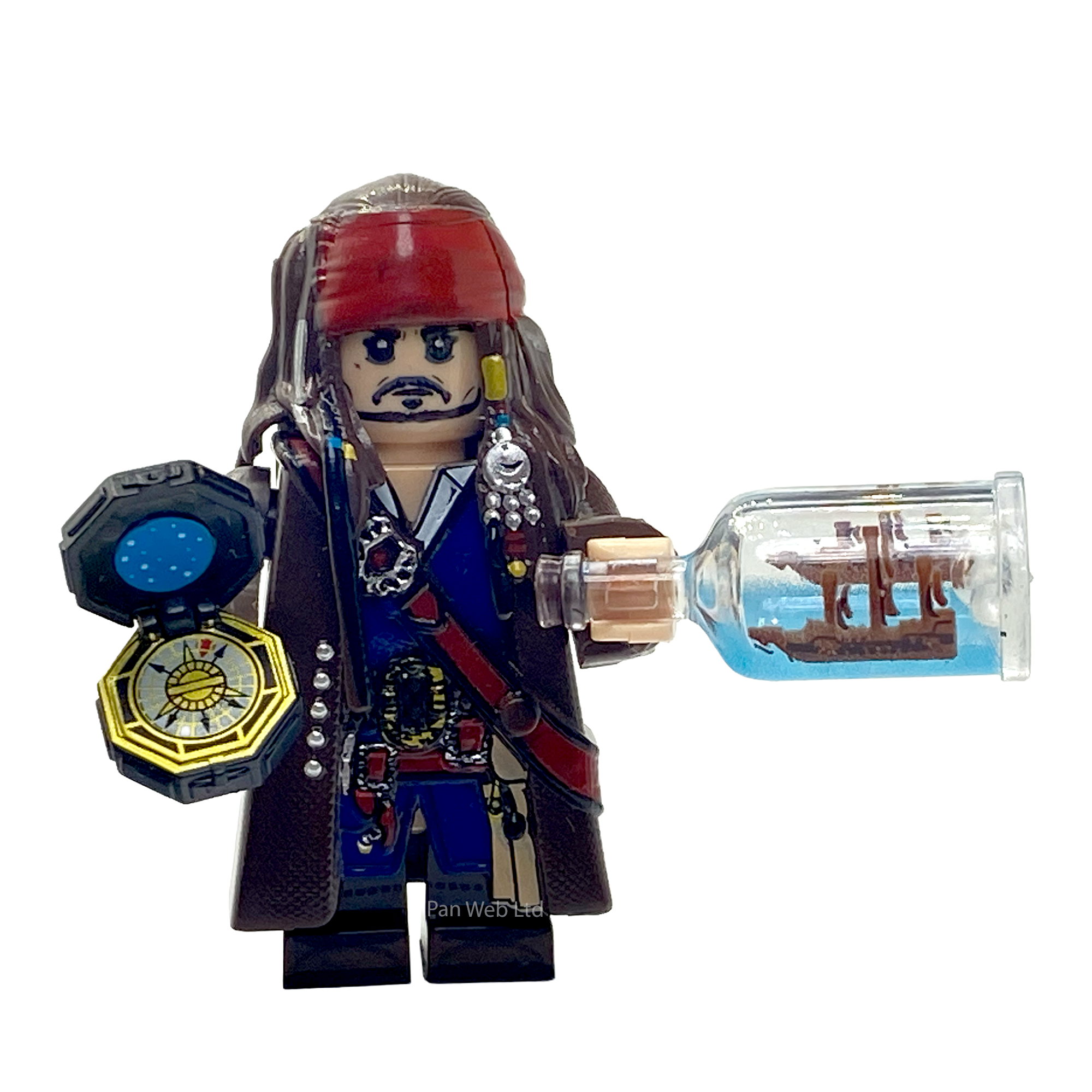 Jack Sparrow Pirate Custom Brick Figure