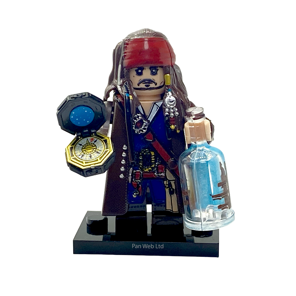 Jack Sparrow Pirate Custom Brick Figure