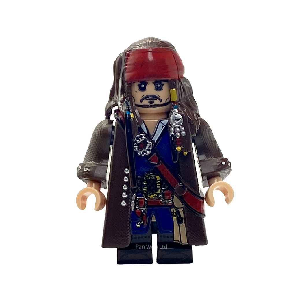 Jack Sparrow Pirate Custom Brick Figure