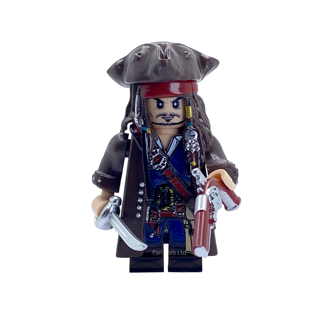 Captain Jack Sparrow Custom Brick Figure