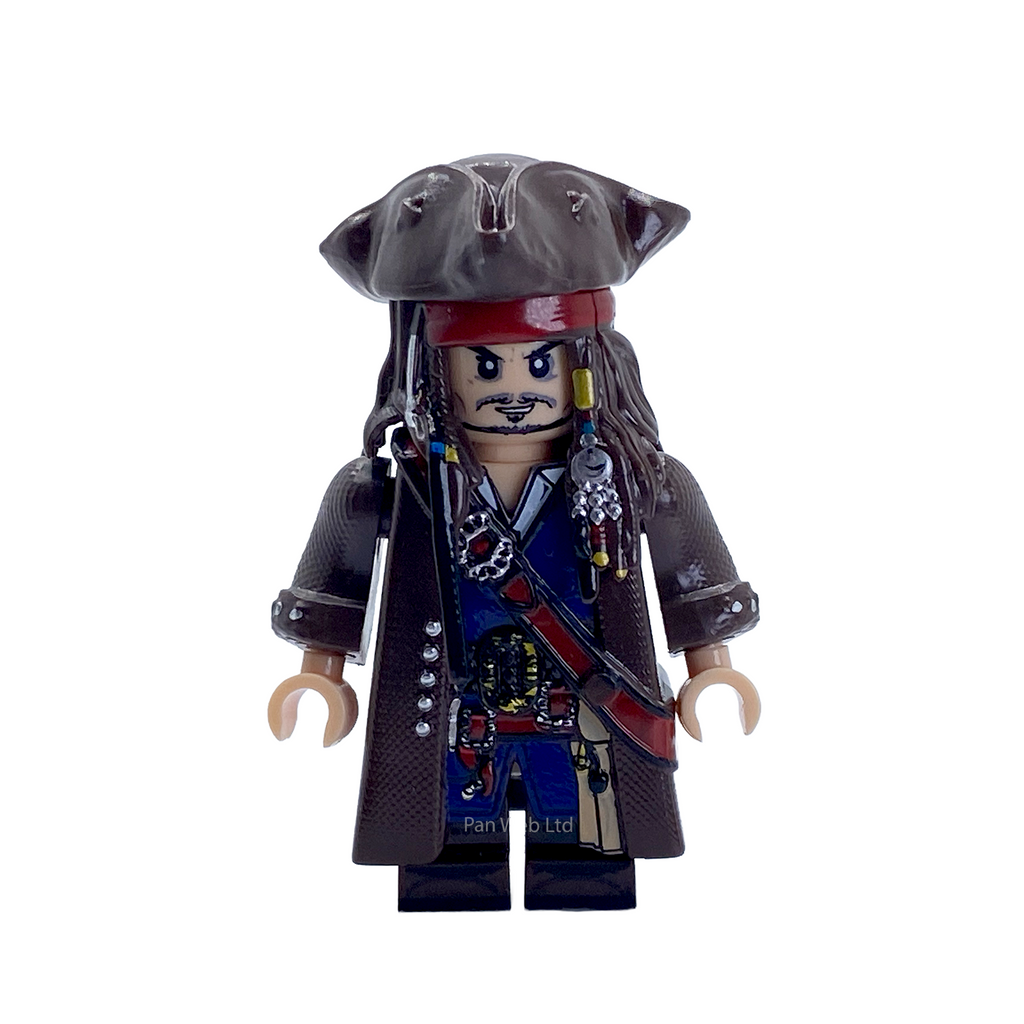 Captain Jack Sparrow Custom Brick Figure