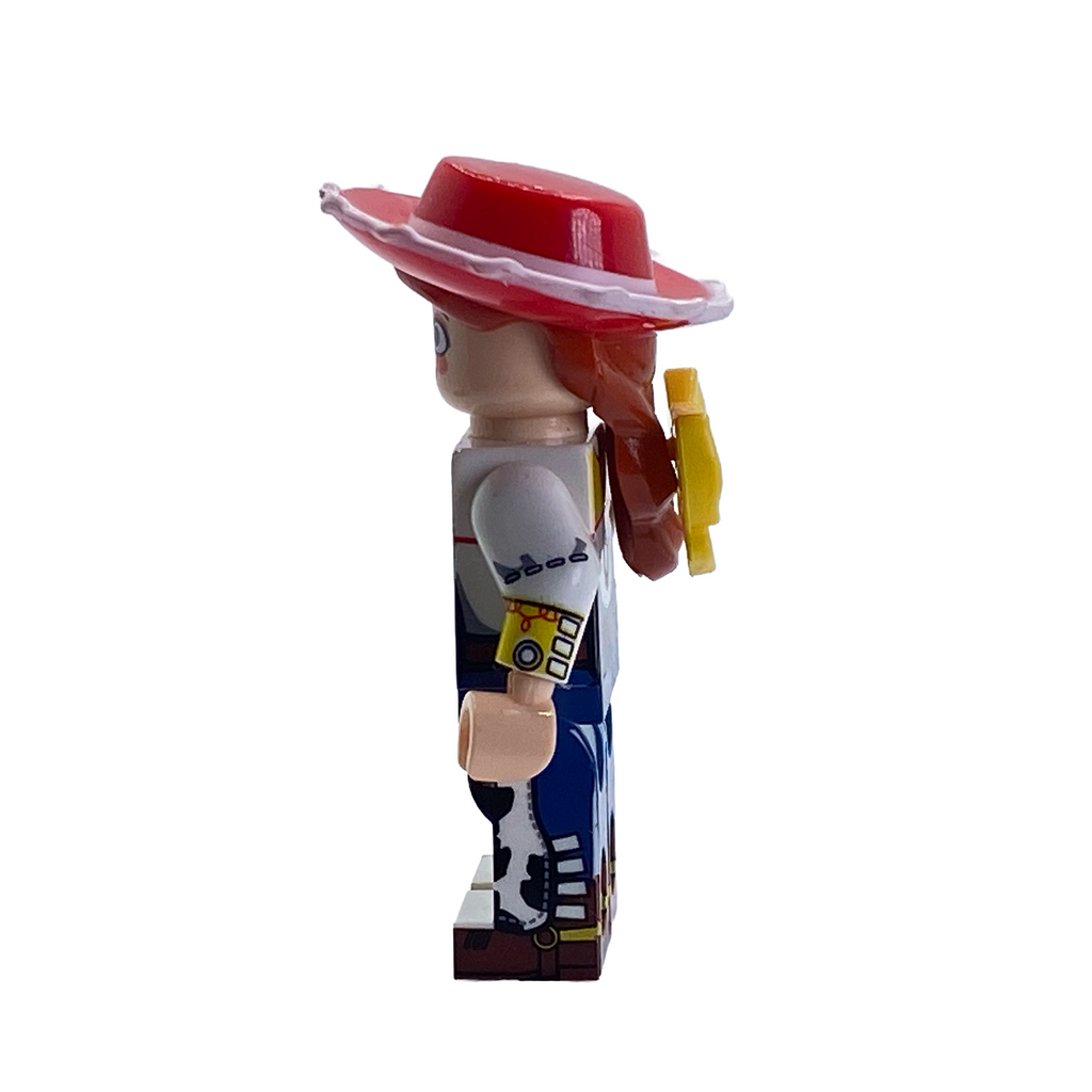 Side view of Jessie Toy Story Custom Brick Figure