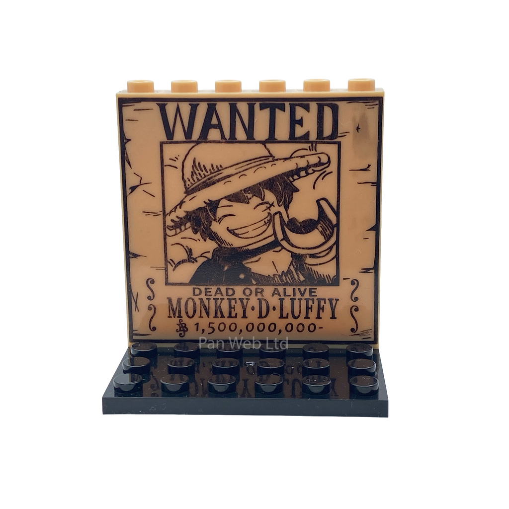 Luffy One Piece Custom Brick Figure