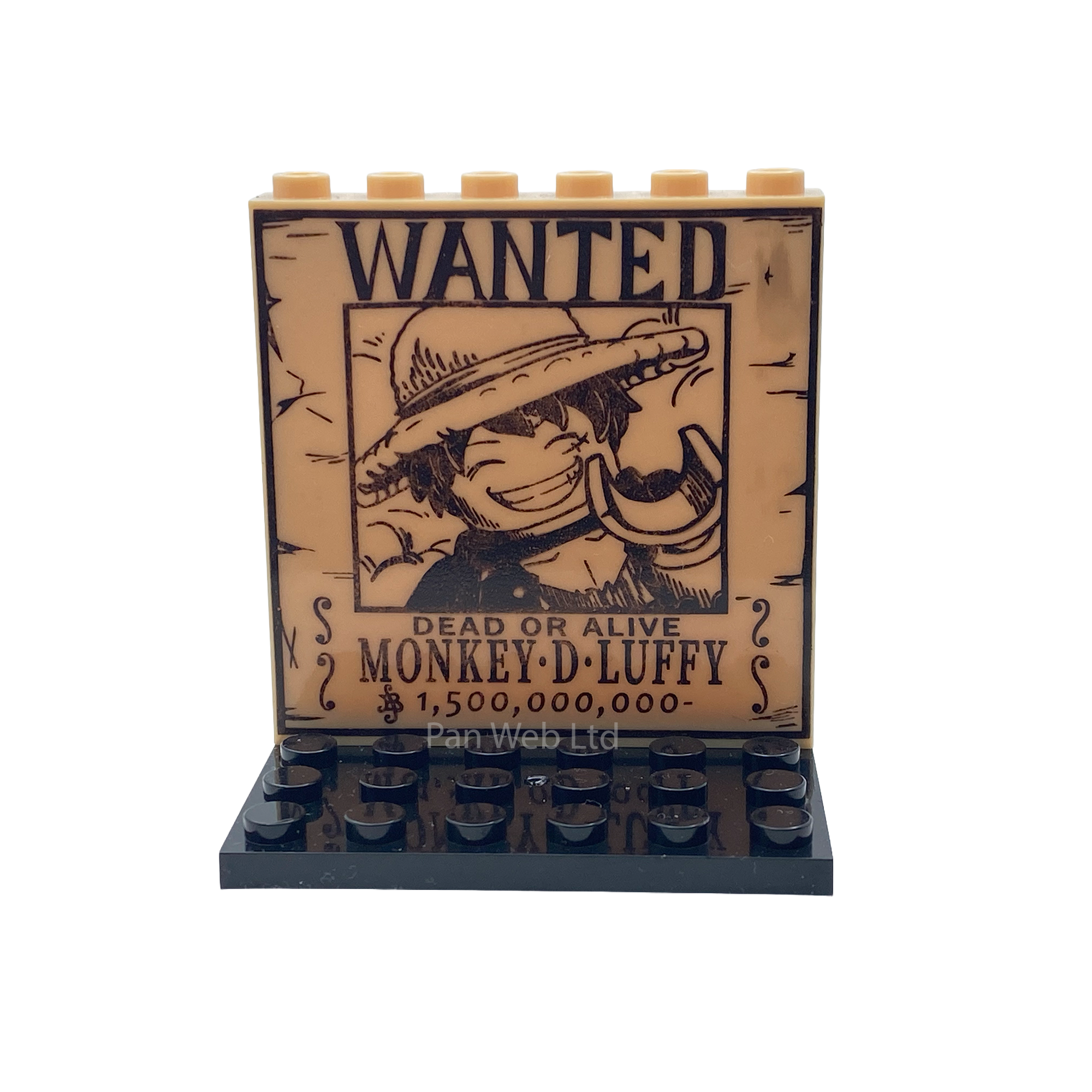 Luffy One Piece Custom Brick Figure