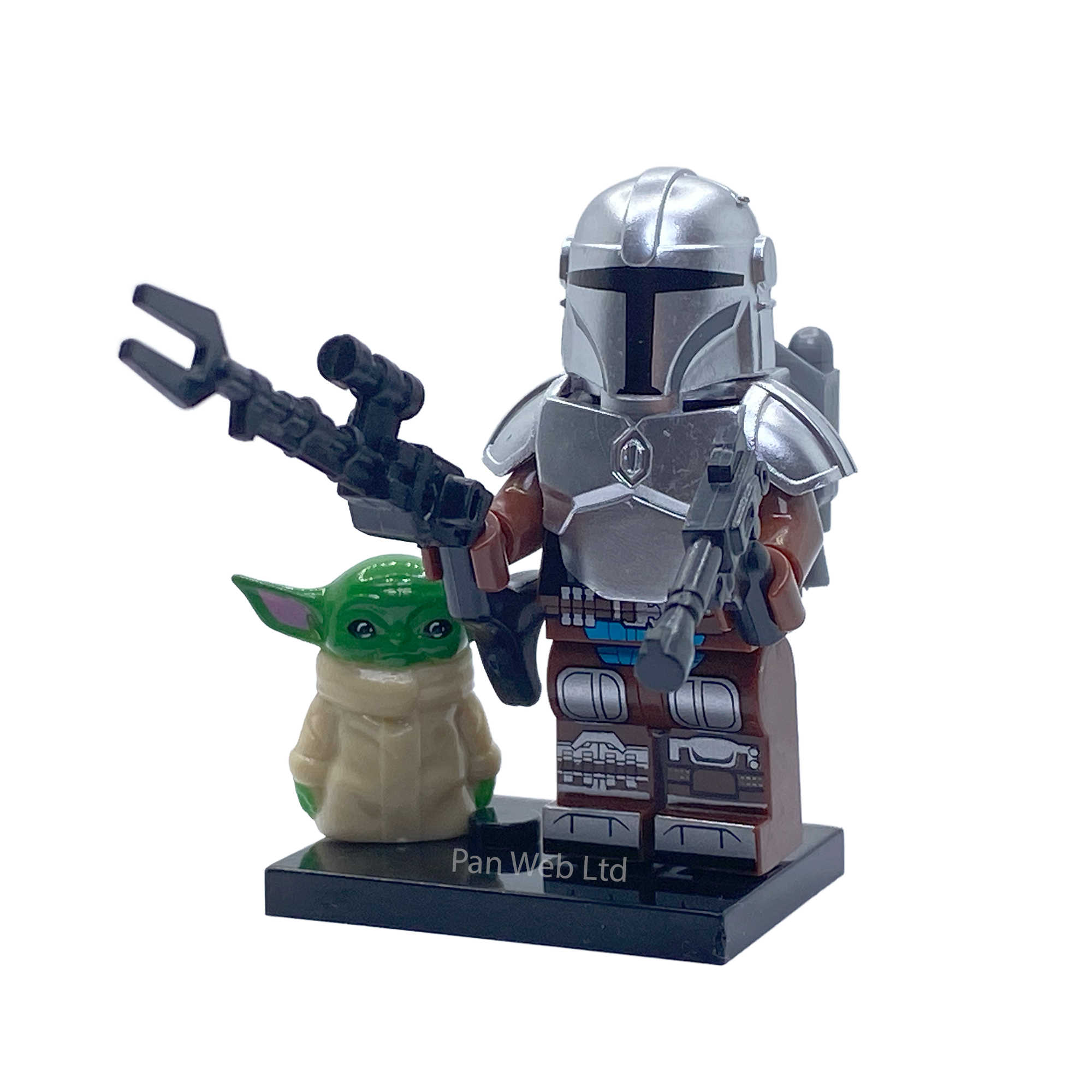 Mandalorian & Grogu Custom Brick Figures