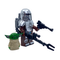 Mandalorian & Grogu Custom Brick Figures