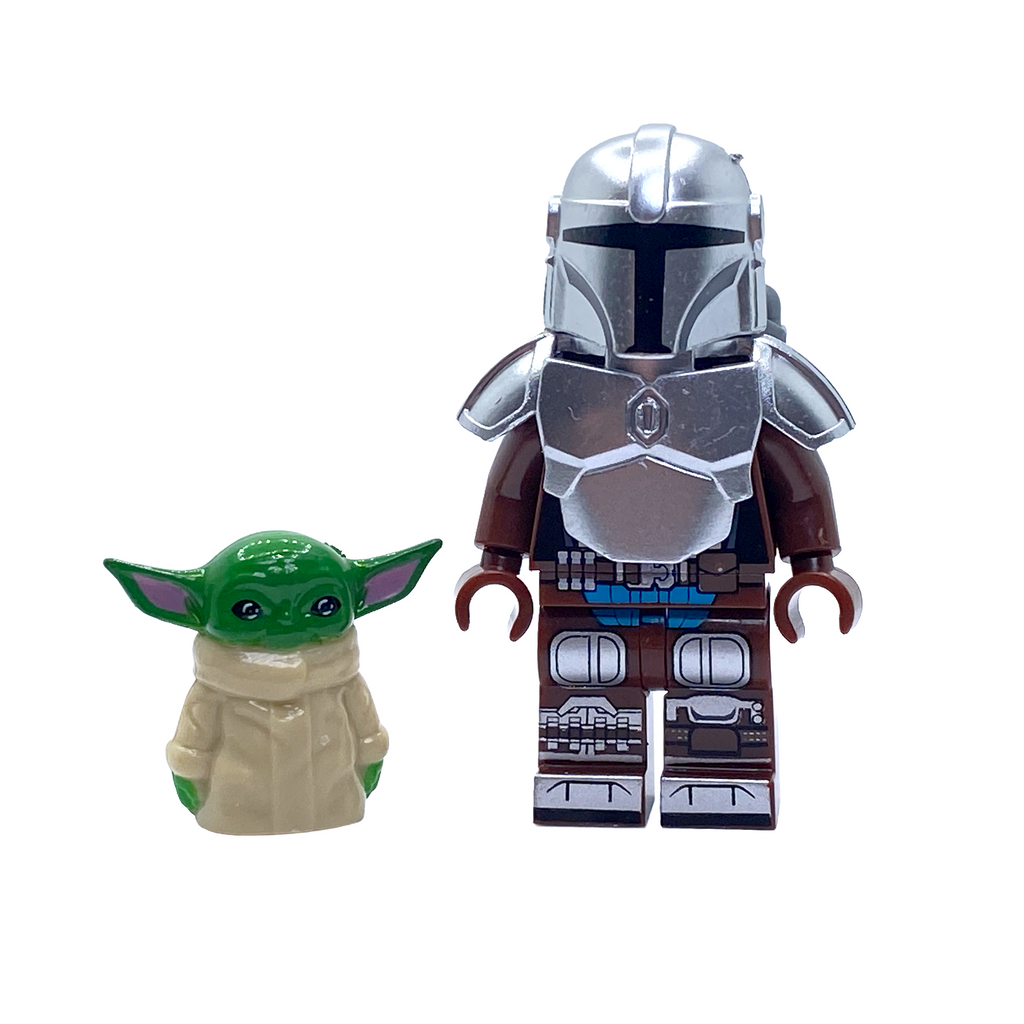 Mandalorian & Grogu Custom Brick Figures