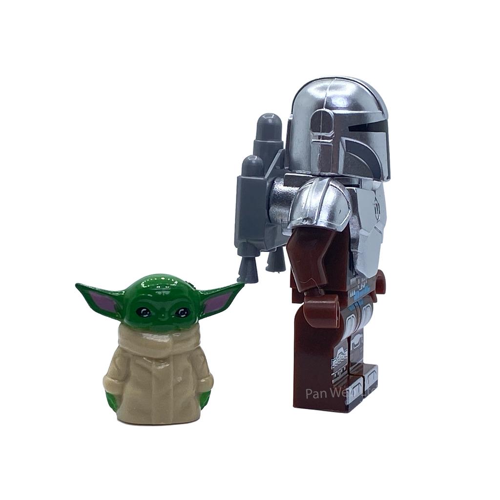 Mandalorian & Grogu Custom Brick Figures