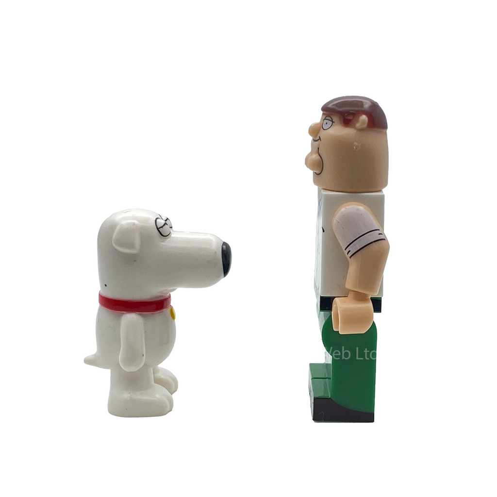 Peter Griffin and Brian Family Guy Custom Brick Figures