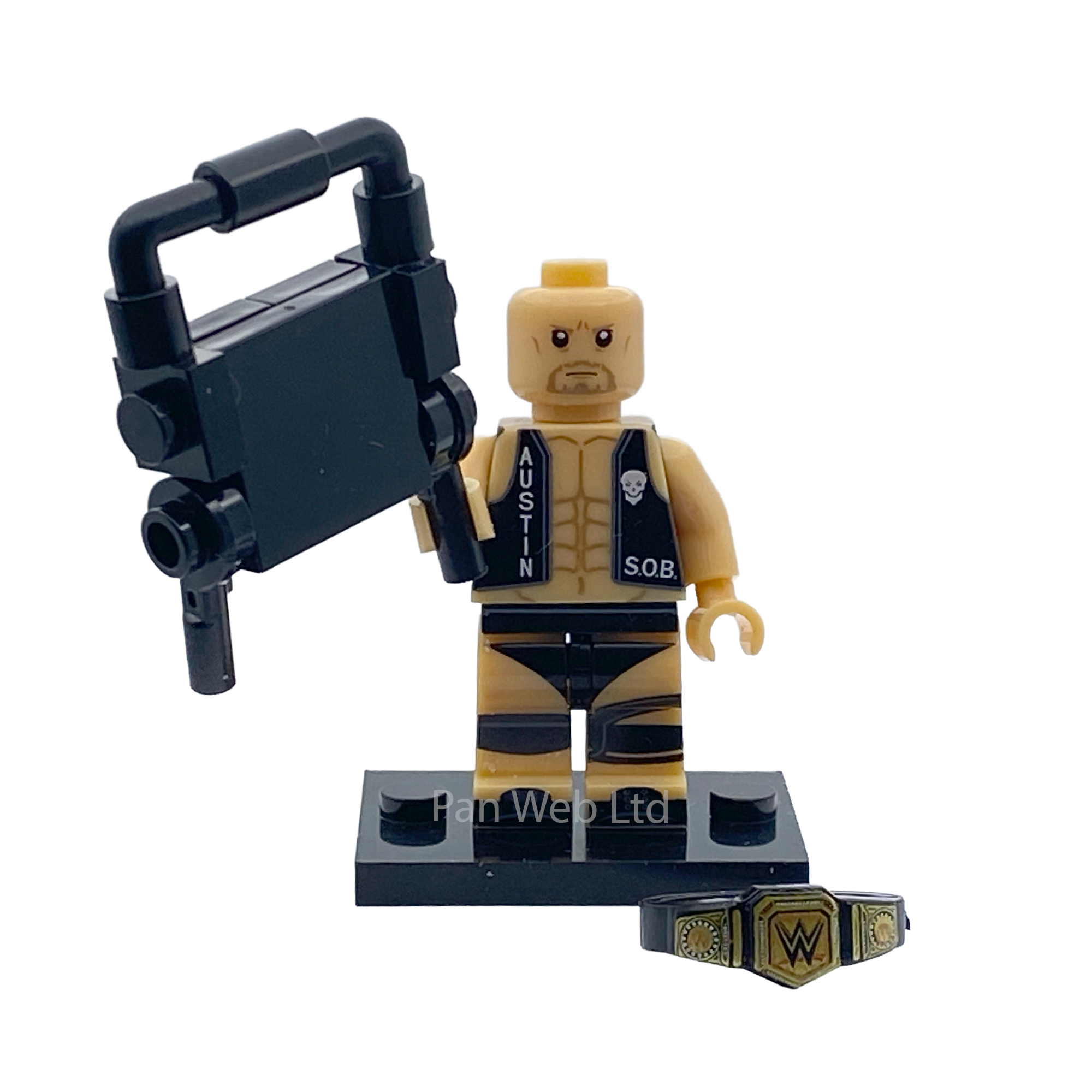 WWE Stone Cold Steve Austin Custom Brick Figure