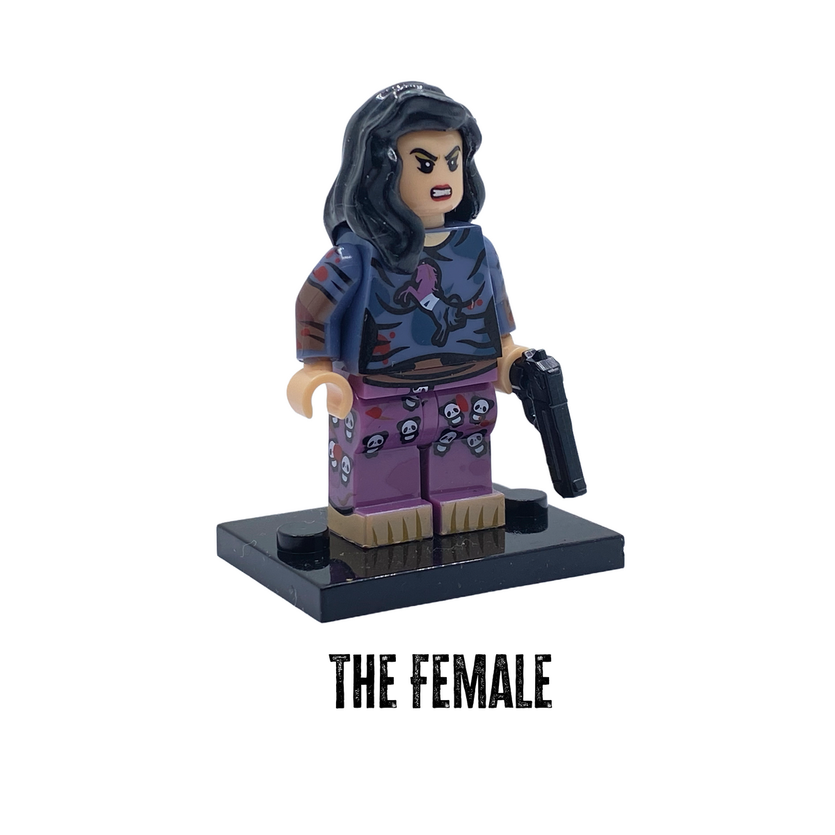 Kimiko The Female custom minifigure from The Boys on a black display base