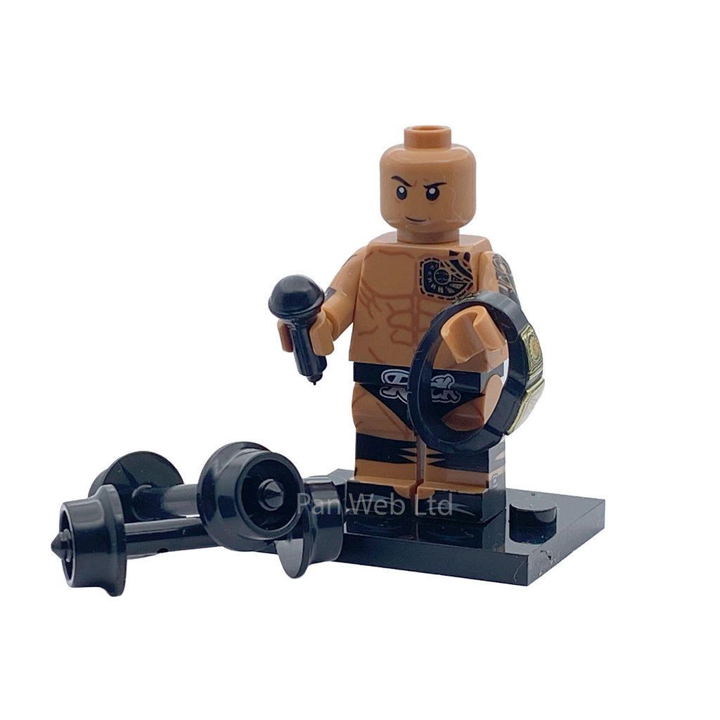 WWE The Rock Custom Brick Figure