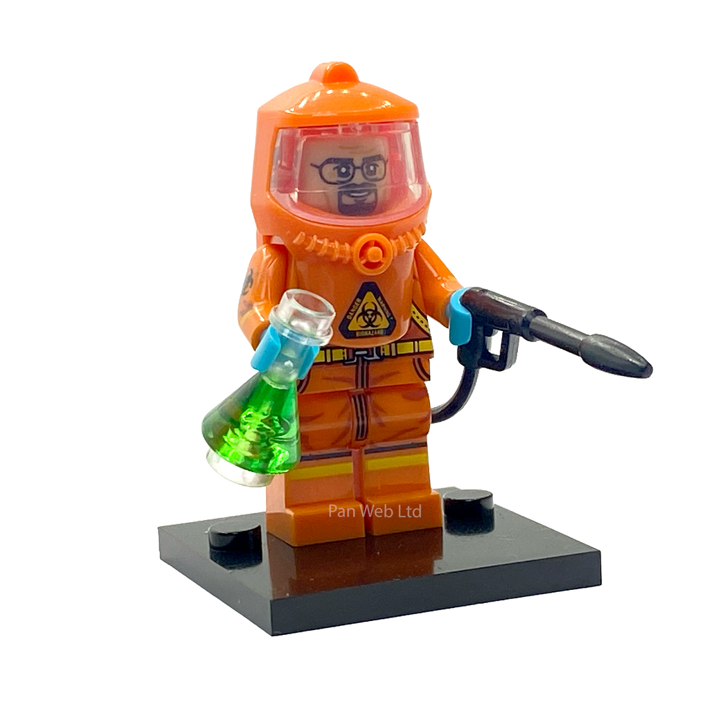 Walter White Orange Hazmat Suit Custom Brick Figure