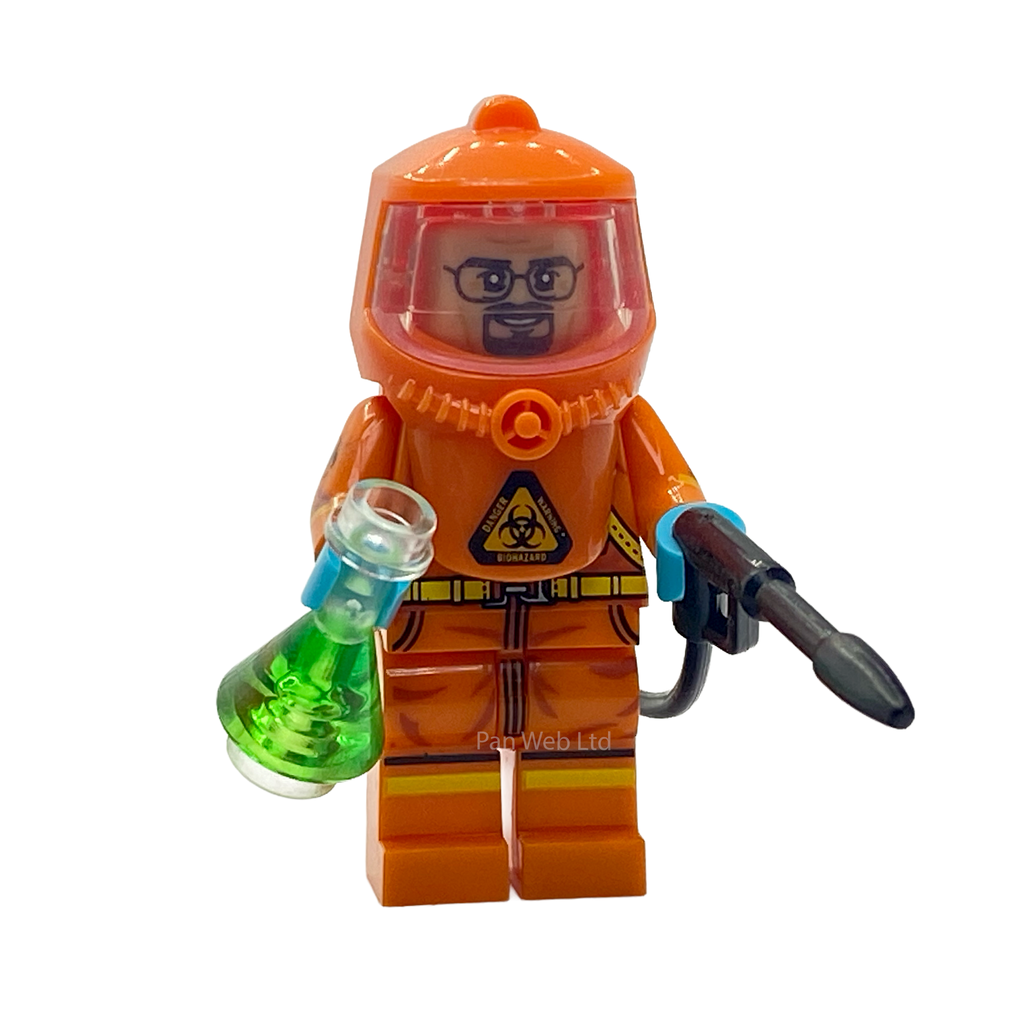 Walter White Orange Hazmat Suit Custom Brick Figure