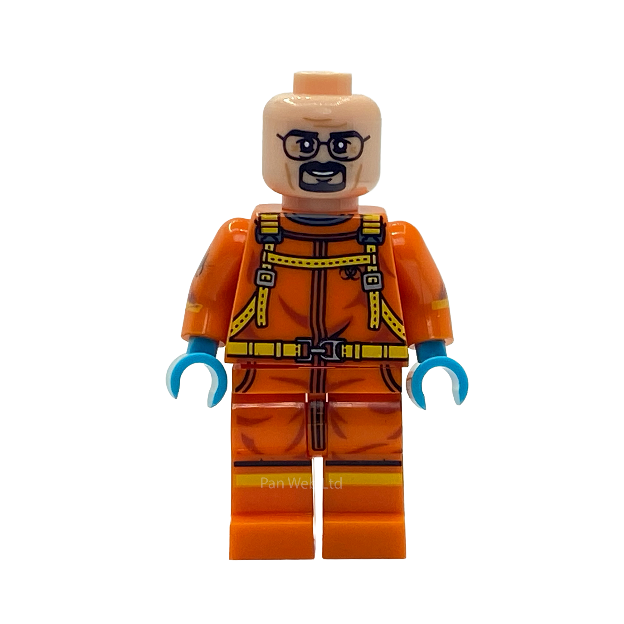 Walter White Orange Hazmat Suit Custom Brick Figure