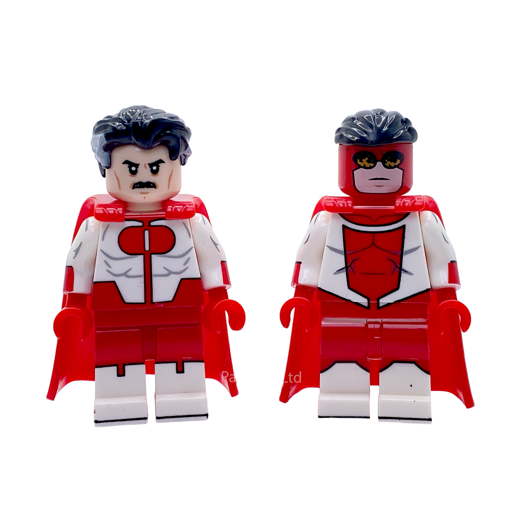 The Omni-Men Set Omni-Man & Omni-Invincible Custom Brick Figures