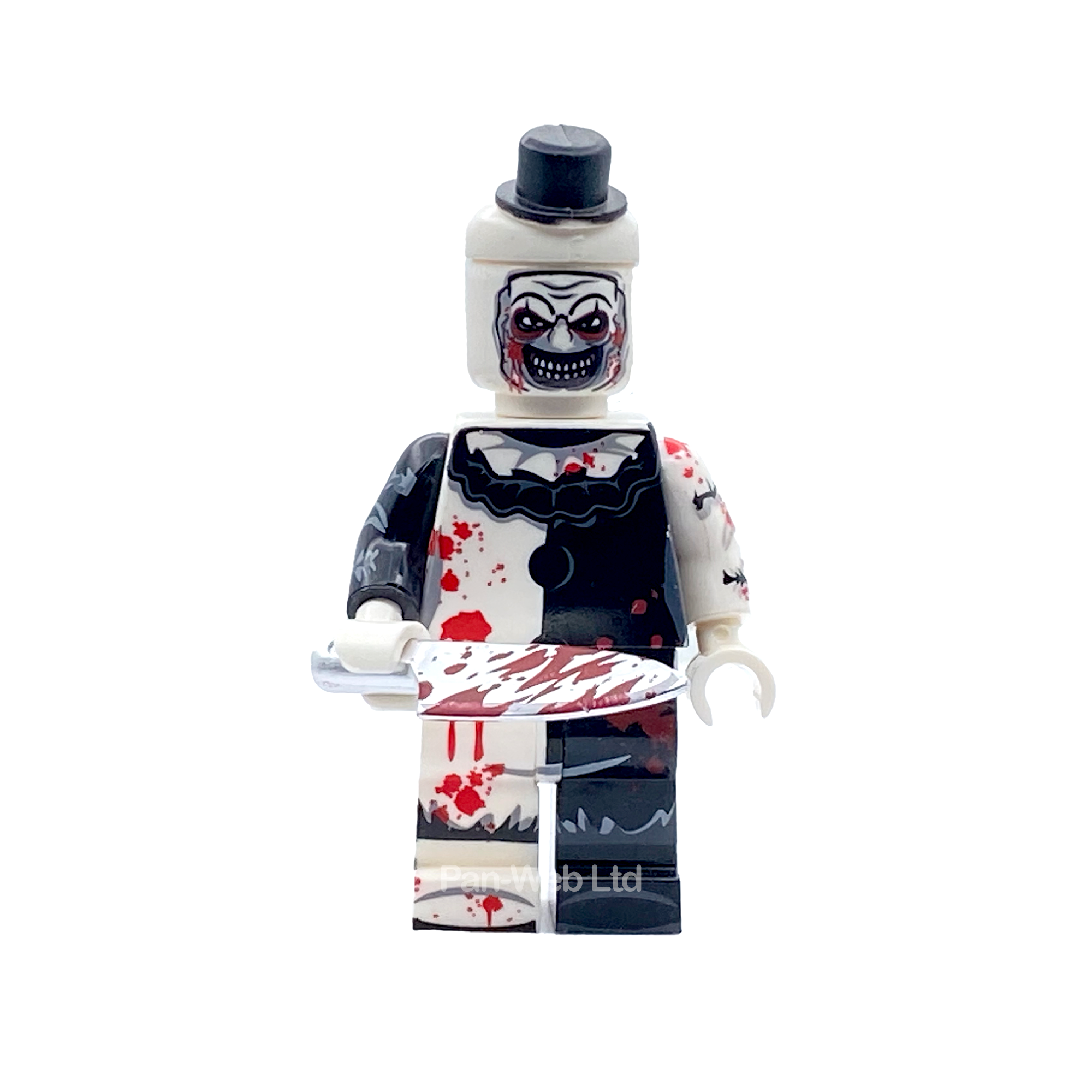The Terrifier Art The Clown Inspired Custom Brick Figure
