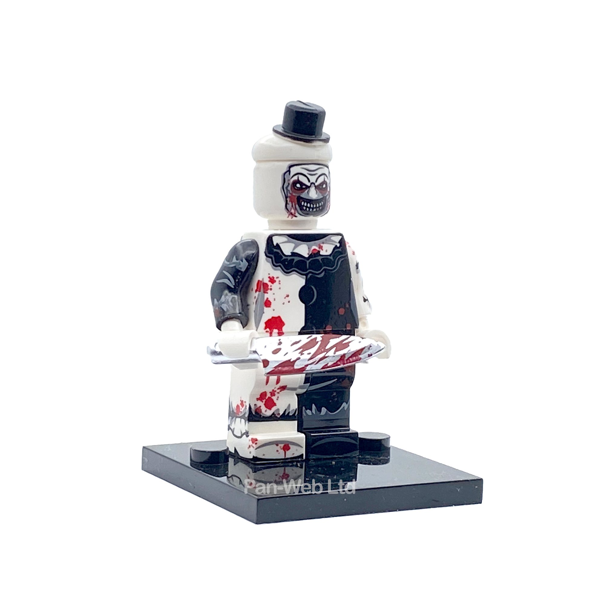 The Terrifier Art The Clown Inspired Custom Brick Figure